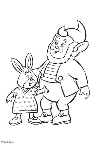 Rabbit And Big Ears Coloring Page